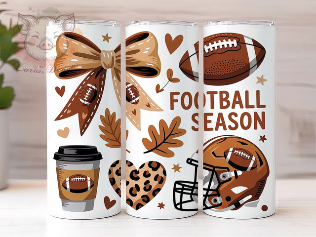 Game Day Fall Football Tumbler, Fall Sports Wrap, 20oz Sublimation, Autumn Football Cup, Game Day Mug, Fall Sports Tumbler, Football Lover Drinkware Sublimation Lara' s Designs 