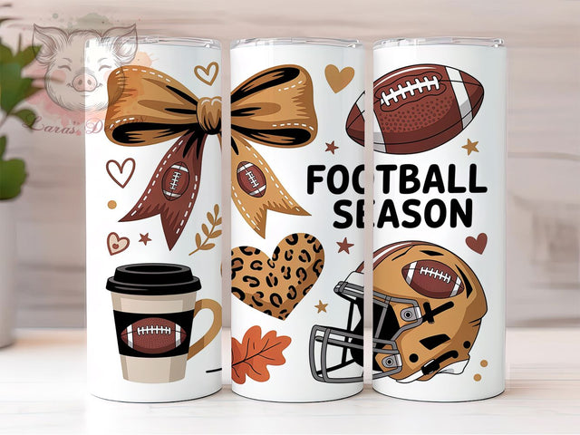 Game Day Fall Football Tumbler, Fall Sports Wrap, 20oz Sublimation, Autumn Football Cup, Game Day Mug, Fall Sports Tumbler, Football Lover Drinkware Sublimation Lara' s Designs 