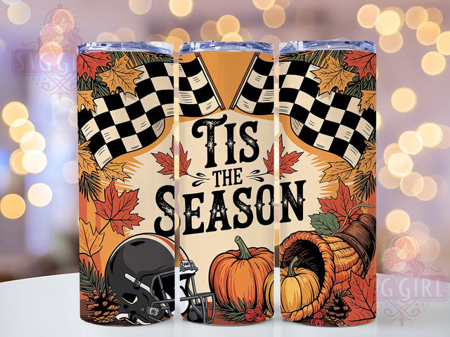 Game Day Fall Football Tumbler Wrap, Football Fall Wrap, 20oz Sublimation, Autumn Sports Cup, Fall Football Mug, Game Day Tumbler, Football Lover Drinkware Sublimation SvggirlplusArt 
