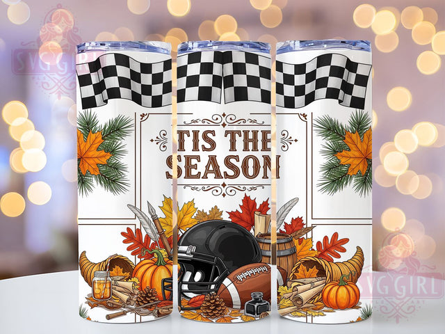 Game Day Fall Football Tumbler Wrap, Football Fall Wrap, 20oz Sublimation, Autumn Sports Cup, Fall Football Mug, Game Day Tumbler, Football Lover Drinkware Sublimation SvggirlplusArt 