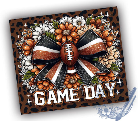 Game Day Football 20oz Skinny Tumbler PNG, Game Day Tumbler Wrap, Sublimation Design, Straight & Tapered Tumbler Wrap, Instant Digital Download Sublimation ToriDesigns 