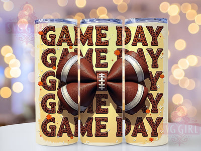 Game Day Football 20oz Tumbler Wrap Sublimation Design, Straight Tapered Tumbler Wrap, Football Tumbler Png, Instant Digital Download Sublimation SvggirlplusArt 