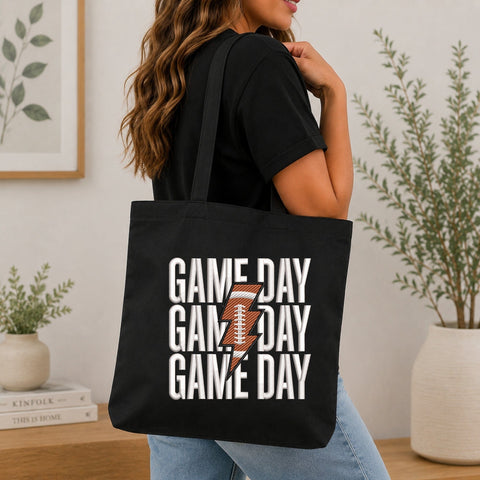 Game Day Football Embroidery Design – Football Lightning Bolt Sports Typography Machine Embroidery File Embroidery/Applique DESIGNS PatternFeed8 