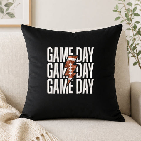 Game Day Football Embroidery Design – Football Lightning Bolt Sports Typography Machine Embroidery File Embroidery/Applique DESIGNS PatternFeed8 