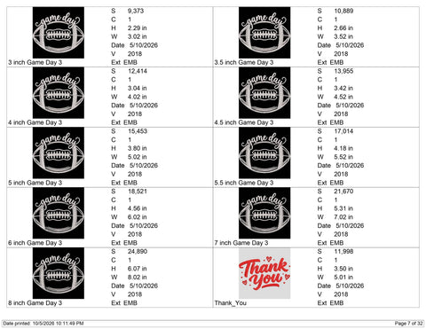 Game Day Football Embroidery Design – Football Outline Script Sports Machine Embroidery File Embroidery/Applique DESIGNS PatternFeed8 