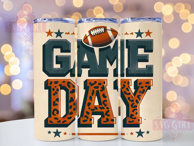 Game Day, Football Mom, Tumbler Wrap, 20 oz Tumbler, PNG Sublimation, Sports Design, Mom Life, Football Wrap Sublimation SvggirlplusArt 
