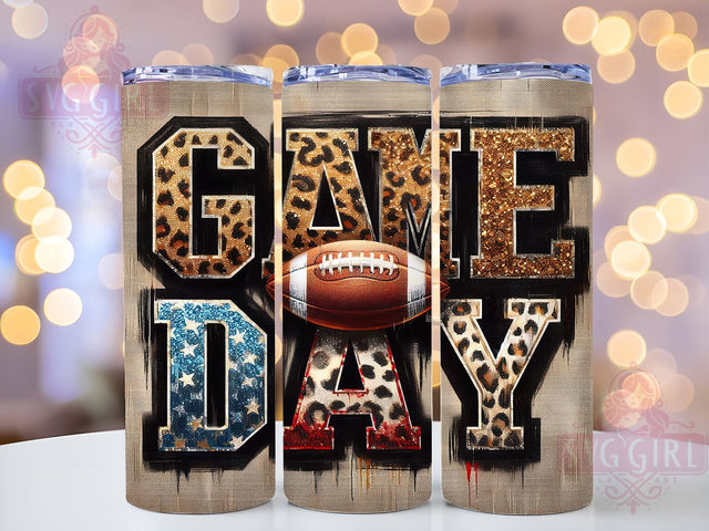 Game Day, Football Mom, Tumbler Wrap, 20 oz Tumbler, PNG Sublimation, Sports Design, Mom Life, Football Wrap Sublimation SvggirlplusArt 