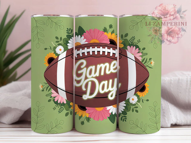Game Day Football Sports Fan Tumbler, Sports Fan Cup, 20Oz Skinny Tumbler Wrap, Football Sublimation Design, Tailgate Party Drinkware, Football Lover Gift Idea, Digital Game Day Art Sublimation Li Zamperini 