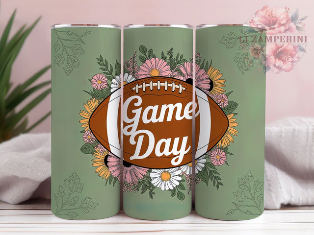 Game Day Football Sports Fan Tumbler, Sports Fan Cup, 20Oz Skinny Tumbler Wrap, Football Sublimation Design, Tailgate Party Drinkware, Football Lover Gift Idea, Digital Game Day Art Sublimation Li Zamperini 