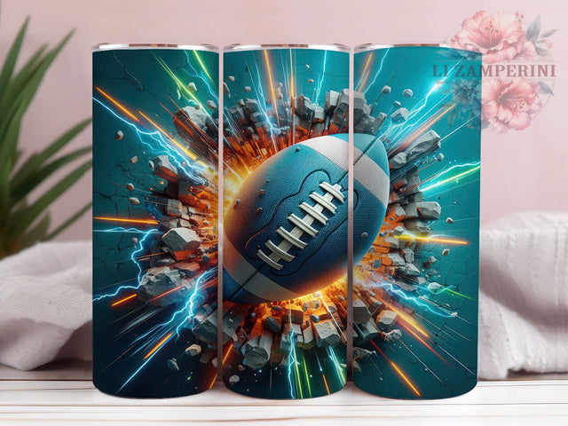 Game Day Football Tumbler Wrap, 20oz Tumbler Design, Breaking Wall Tumbler, Sports Tumbler PNG, Game Day Wrap, Sublimation Tumbler Design, Football Skinny Tumbler Sublimation Li Zamperini 