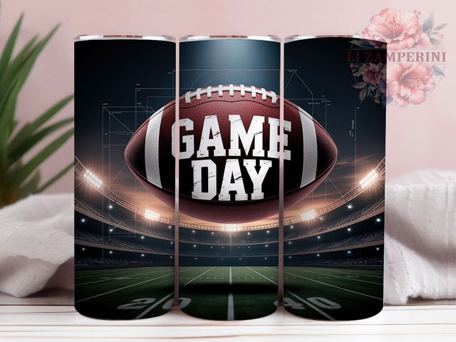 Game Day Football Tumbler Wrap, Football Sublimation, 20oz Skinny Tumbler, Football PNG, Tailgating Tumbler, Sunday Football PNG, Football Fan Gift Sublimation Li Zamperini 