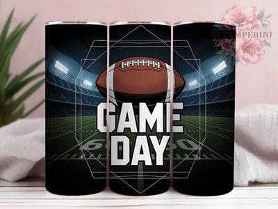 Game Day Football Tumbler Wrap, Football Sublimation, 20oz Skinny Tumbler, Football PNG, Tailgating Tumbler, Sunday Football PNG, Football Fan Gift Sublimation Li Zamperini 