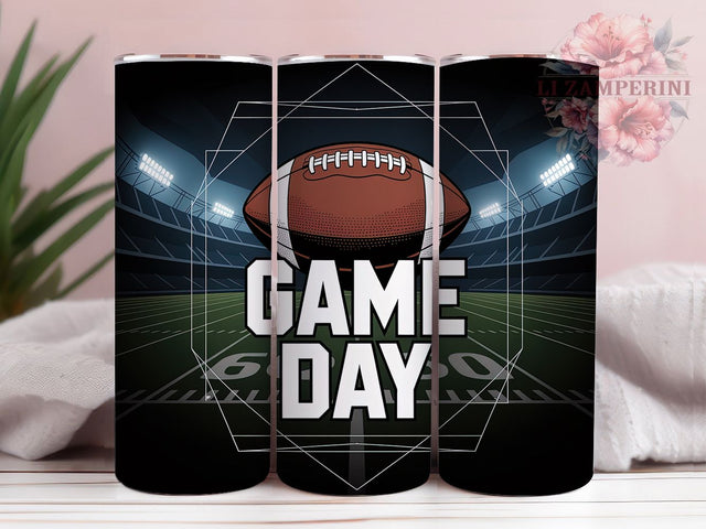Game Day Football Tumbler Wrap, Football Sublimation, 20oz Skinny Tumbler, Football PNG, Tailgating Tumbler, Sunday Football PNG, Football Fan Gift Sublimation Li Zamperini 