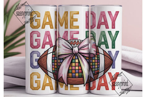 Game Day Football Tumbler Wrap Sublimation sassyprint 