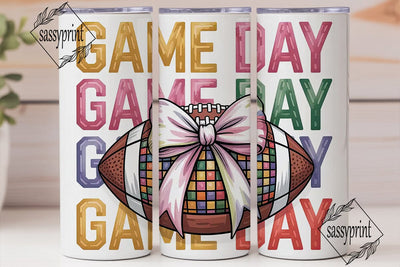 Game Day Football Tumbler Wrap Sublimation sassyprint 
