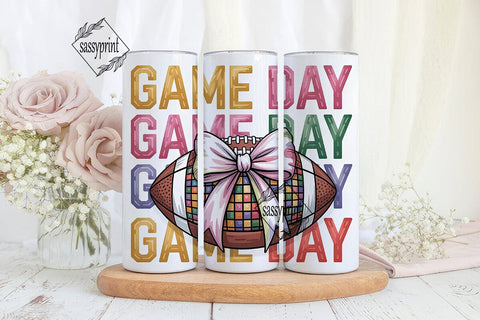 Game Day Football Tumbler Wrap Sublimation sassyprint 