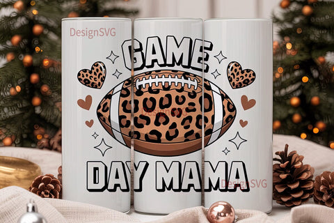 Game Day Mama 20oz Tumbler Design Sublimation DesignSVG 