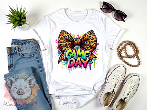 Game Day PNG, Football Mom, Coquette Clipart, Football Bow, Sublimation Download, Sports Mom, Digital Download, Printable Football Sublimation Lara' s Designs 