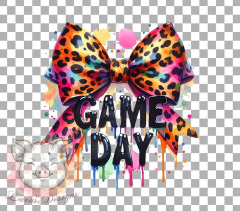 Game Day PNG, Football Mom, Coquette Clipart, Football Bow, Sublimation Download, Sports Mom, Digital Download, Printable Football Sublimation Lara' s Designs 