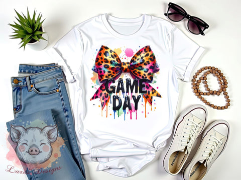 Game Day PNG, Football Mom, Coquette Clipart, Football Bow, Sublimation Download, Sports Mom, Digital Download, Printable Football Sublimation Lara' s Designs 