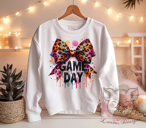 Game Day PNG, Football Mom, Coquette Clipart, Football Bow, Sublimation Download, Sports Mom, Digital Download, Printable Football Sublimation Lara' s Designs 