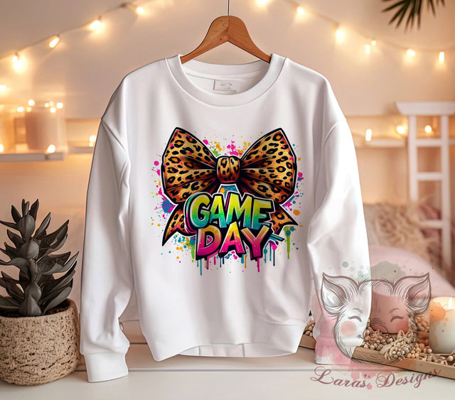 Game Day PNG, Football Mom, Coquette Clipart, Football Bow, Sublimation Download, Sports Mom, Digital Download, Printable Football Sublimation Lara' s Designs 