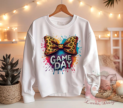 Game Day PNG, Football Mom, Coquette Clipart, Football Bow, Sublimation Download, Sports Mom, Digital Download, Printable Football Sublimation Lara' s Designs 