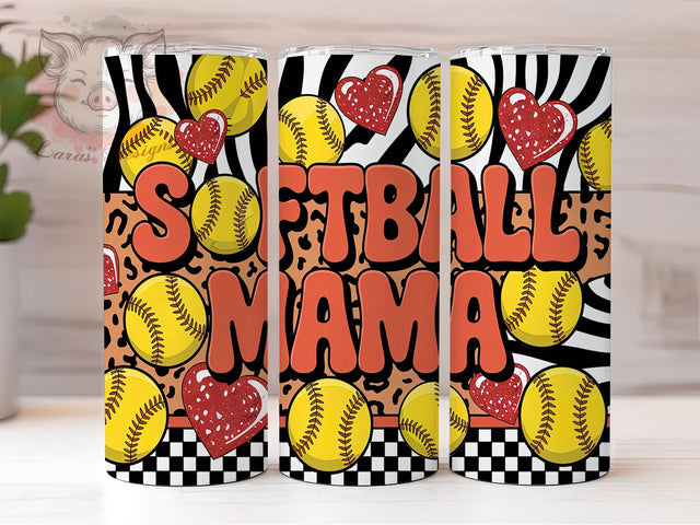 Game Day Sports Mom Tumbler Wrap, Baseball Mama Gift, 20oz Sports Mom Wrap, Team Mom Sublimation Design, Dugout Mama Tumbler, Custom Softball Parent Gift, Game Day Mom Tumbler Sublimation Lara' s Designs 