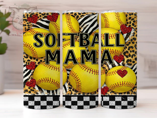 Game Day Sports Mom Tumbler Wrap, Baseball Mama Gift, 20oz Sports Mom Wrap, Team Mom Sublimation Design, Dugout Mama Tumbler, Custom Softball Parent Gift, Game Day Mom Tumbler Sublimation Lara' s Designs 