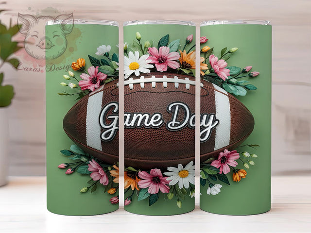 Game Day Tailgate Football Tumbler Wrap, Football Tumbler PNG, 20oz Sublimation Design, Sports Fan Tumbler, Printable Football Cup, Tailgate Tumbler Design, Football Season Wrap Sublimation Lara' s Designs 