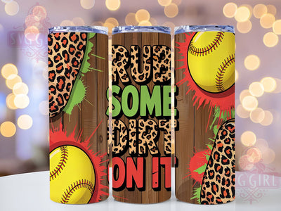 Game Day Tough Softball Warrior Tumbler Wrap, Baseball Player Saying Wrap, 20oz Competitive Spirit Design, Gritty Athlete Sublimation, Dugout Quote Tumbler, Custom Softball Mom Gift Sublimation SvggirlplusArt 