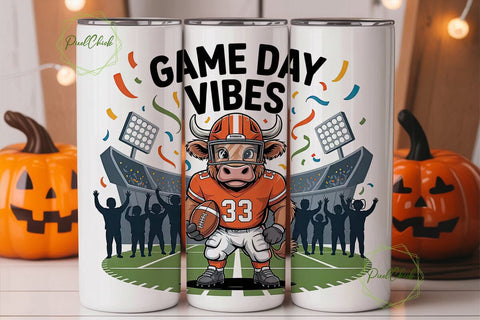 Game Day Vibes 20oz Tumbler Wrap Sublimation PixelChick 