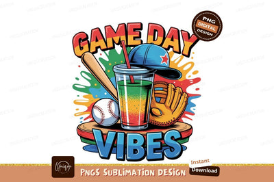 Game Day Vibes Baseball Sublimation Design Sublimation Designangry 