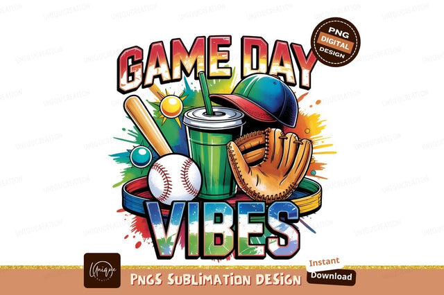 Game Day Vibes Baseball Sublimation Design Sublimation Designangry 