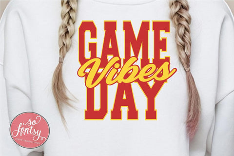 Game Day Vibes - Football Season SVG PNG DXF EPS Files SVG So Fontsy VIP Design Shop 