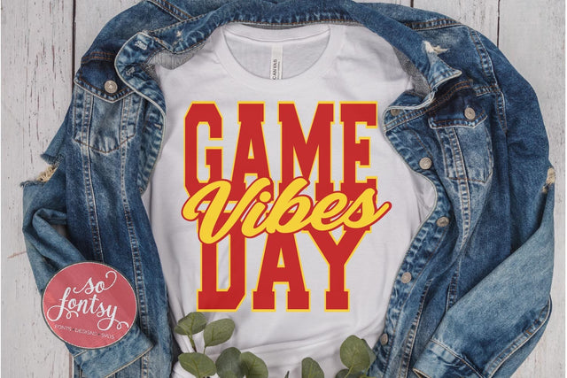 Game Day Vibes - Football Season SVG PNG DXF EPS Files SVG So Fontsy VIP Design Shop 