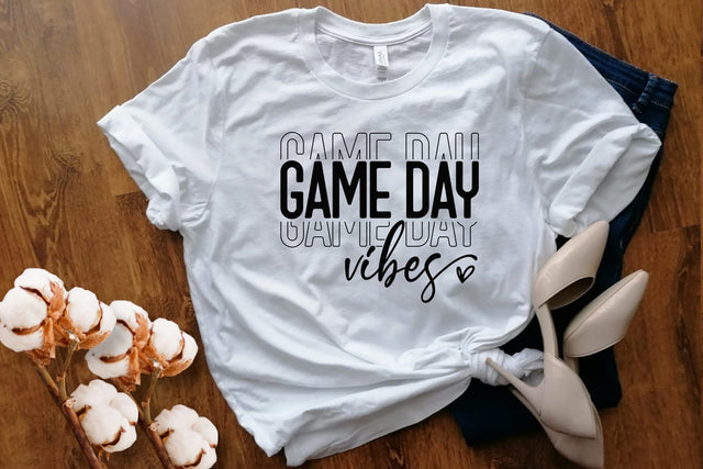 Game Day Vibes Svg Png Files, Game Day Svg, Football Svg, Game Day T-Shirt, Football Mom Svg, Game day football svg SVG DesignDestine 