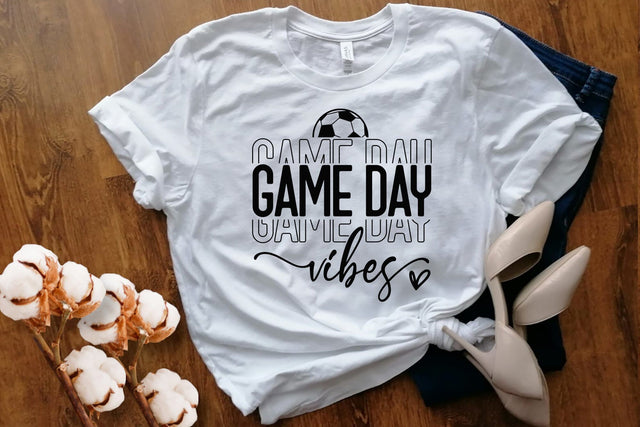 Game Day Vibes Svg Png Files, Soccer Game Day Svg, Soccer Svg, Game Day T-Shirt, Soccer Mom Svg, Sports Shirt Svg, Game Day Vibes T-Shirt Svg SVG DesignDestine 