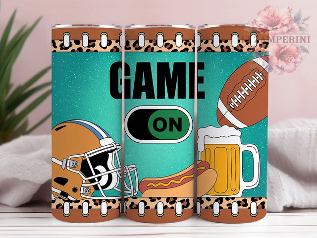 Game On Football Game Day Tumbler Wrap, American Football PNG, 20oz Tumbler Sublimation, Game On Football Wrap, Sports Fan Tumbler, Tailgate Tumbler Design, Printable Football Wrap Sublimation Li Zamperini 