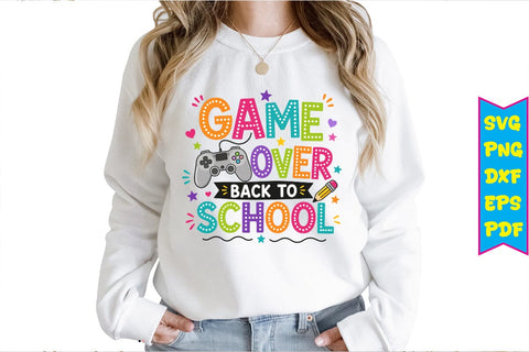 Game over Back to School PNG Design Sublimation Craftlabsvg24 