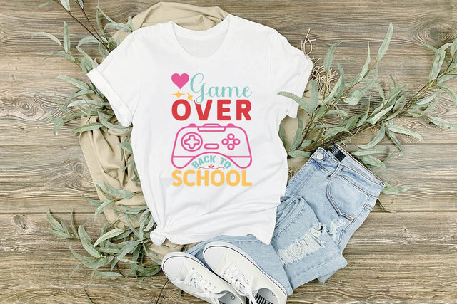 Game over back to school SVG Angelina750 