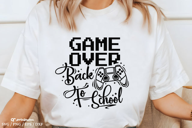 Game Over Back To School Svg, Game Over Svg, School Svg, Gamer Svg SVG Artinrhythm shop 