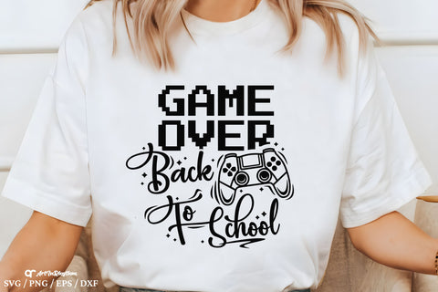 Game Over Back To School Svg, Game Over Svg, School Svg, Gamer Svg SVG Artinrhythm shop 