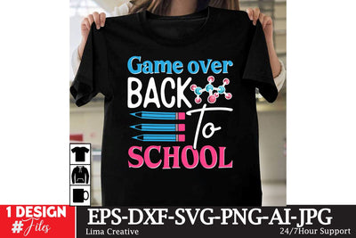Game Over Back To School SVG Qutes, Back To School SVG Design, Back To School Sublimation, Back To School T-shirt Design, Back To School Graphic Illustration SVG Insomnia Std 