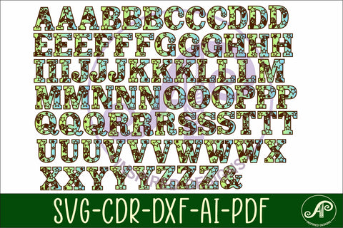 Gamer alphabet set. 2 layer letters. 78 letter options SVG APInspireddesigns 