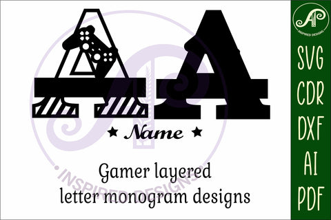 Gamer Capital Monogram Letter A SVG SVG APInspireddesigns 