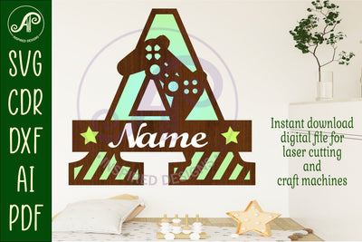 Gamer Capital Monogram Letter A SVG SVG APInspireddesigns 
