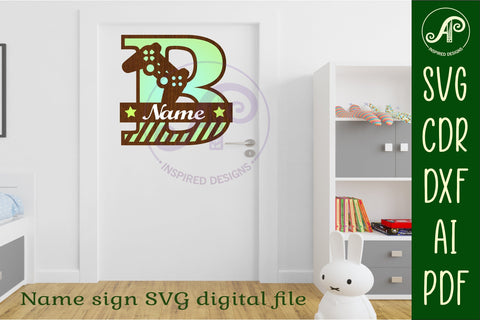 Gamer Capital Monogram Letter B SVG SVG APInspireddesigns 