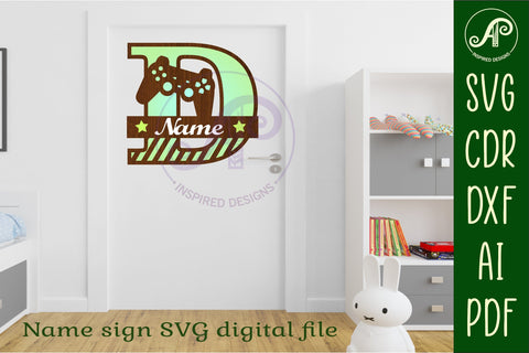 Gamer Capital Monogram Letter D SVG SVG APInspireddesigns 