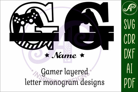 Gamer Capital Monogram Letter G SVG SVG APInspireddesigns 